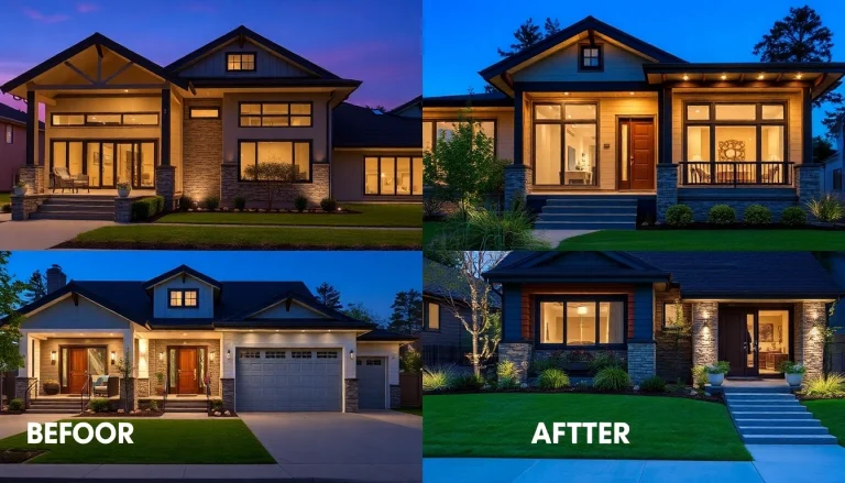 Stunning modern exterior renovations enhancing home appeal with updated siding, fresh colors, and landscaping.