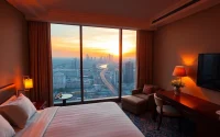 Enjoying a lavish stay during the 호치민 황제투어 후기 with a breathtaking city view.