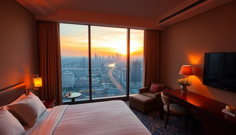 Enjoying a lavish stay during the 호치민 황제투어 후기 with a breathtaking city view.