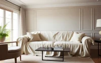 Revitalize your space with La Maison des housses, showcasing a stylish sofa cover that combines elegance and comfort.