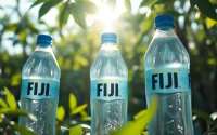 Fiji water bottle under natural light, highlighting fda recalls fiji water concerns.