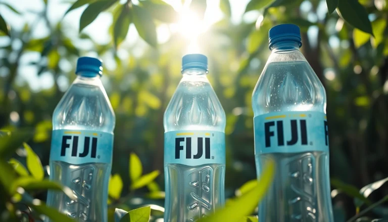 Fiji water bottle under natural light, highlighting fda recalls fiji water concerns.