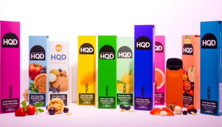 Discover Hqd Pods with a variety of flavors packaged beautifully in colorful designs.