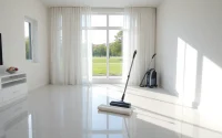 Showcasing a pristine space from bond cleaning Logan with sparkling floors and a refreshing ambiance.