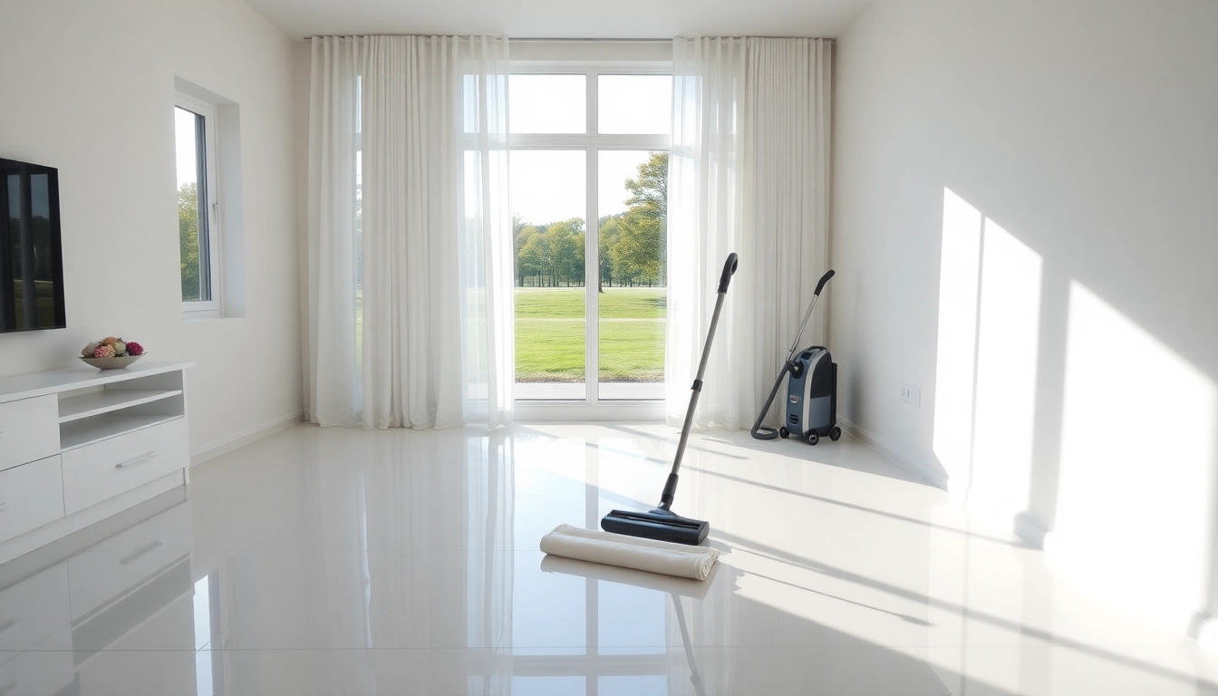 Showcasing a pristine space from bond cleaning Logan with sparkling floors and a refreshing ambiance.