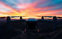 Capture stunning aerial shots on how to start a drone photography business with beautiful sunsets.