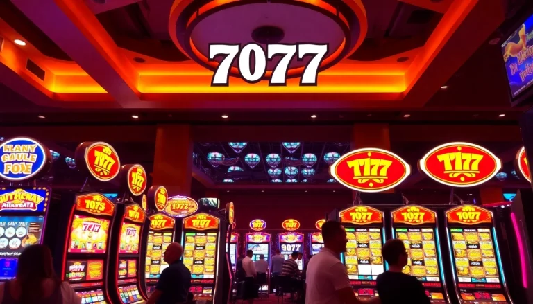 Experience the thrill of สล็อต777 with vibrant slot machines inviting players for an exciting gaming journey.