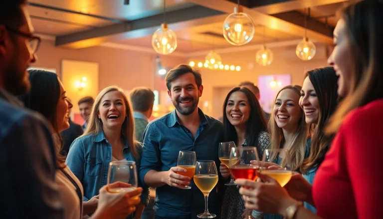 Join friends for a lively After Work Party filled with laughter and connections at a chic venue.