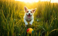 Engage with playful dogs at Kate's K9 Pet Care, enjoying a vibrant day outdoors.