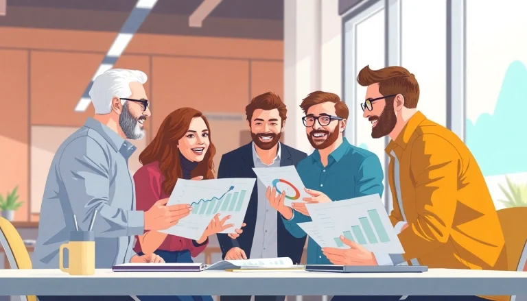 Conducting a competitor analysis with charts and strategies in a bright office setting.