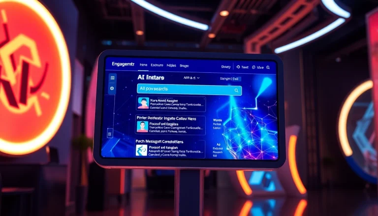 Showcase AI powered search interface with interactive data visualization and modern design elements.