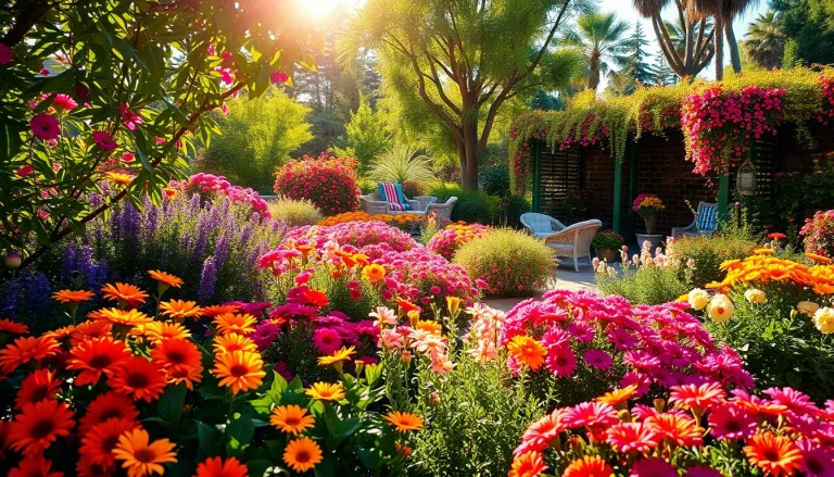 Enhance your outdoor space with our expert landscape design service featuring vibrant gardens and relaxing seating.