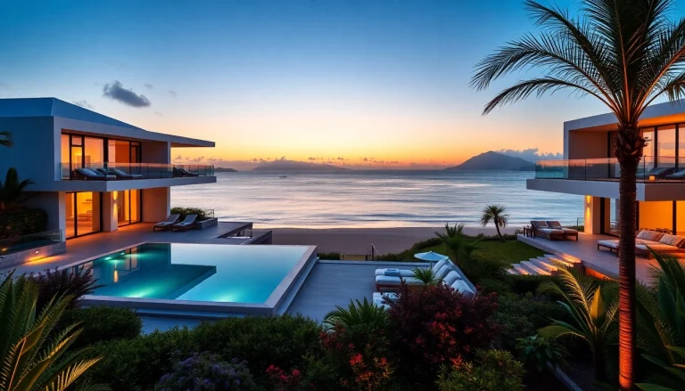 Stunning modern luxury villas in St. Martin feature oceanfront views and private infinity pools.