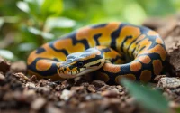 View a unique Volta ball python for sale​ showcasing its vibrant patterns and captivating colors.