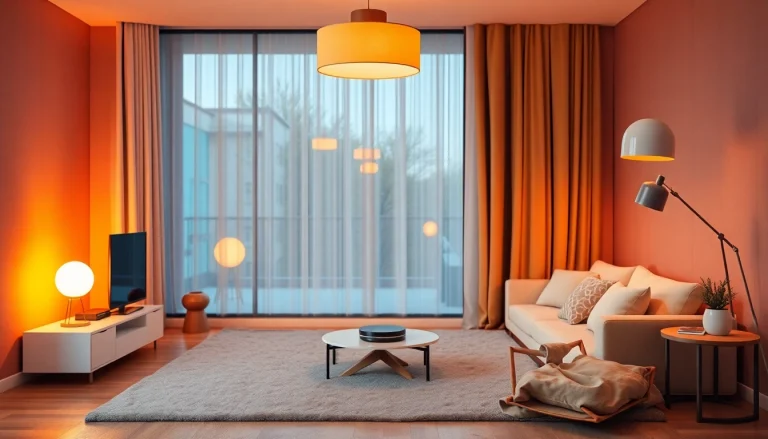 Showcasing the best smart home gadgets with sleek designs and modern features for a tech-savvy audience.