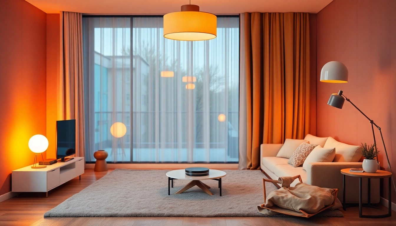 Showcasing the best smart home gadgets with sleek designs and modern features for a tech-savvy audience.