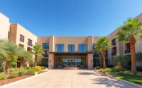 Explore beautiful apartments in El Mirage showcasing modern design and lush landscaping.