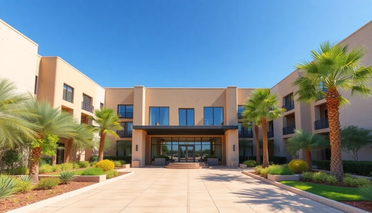 Explore beautiful apartments in El Mirage showcasing modern design and lush landscaping.