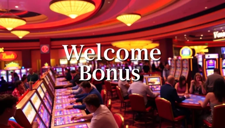 Engaging casino scene illustrating the excitement of a welcome bonus for new players.