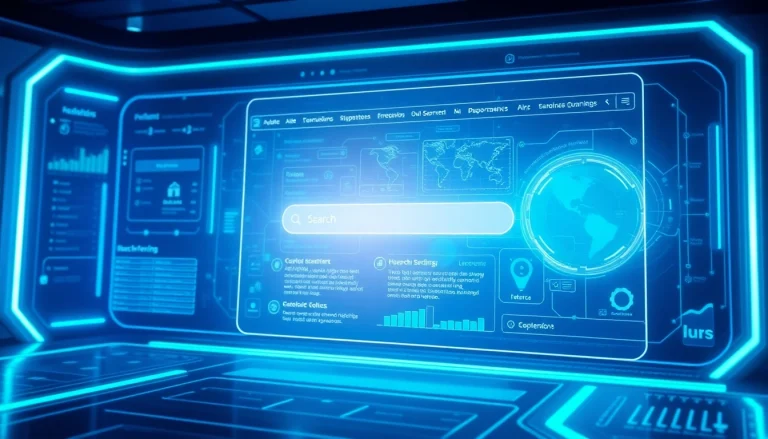 The AI search engine displays interactive results and features, highlighting its advanced capabilities for users.