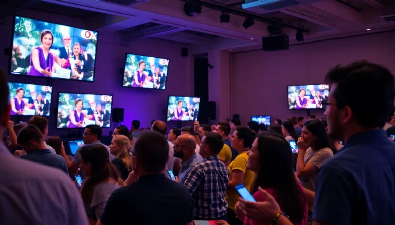 Engaged Live Stream Audience enjoying content across various screens, highlighting interactive experiences.