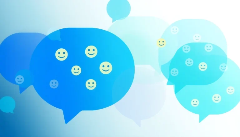 Visualize AI sentiment analysis using colorful speech bubbles representing various emotional tones.