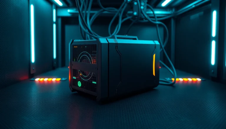 Power Supply Manufacturer showcasing an advanced, sleek power supply unit against a modern backdrop.