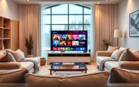 Experience a 24h iptv test with a cozy streaming setup showcasing vibrant channels.