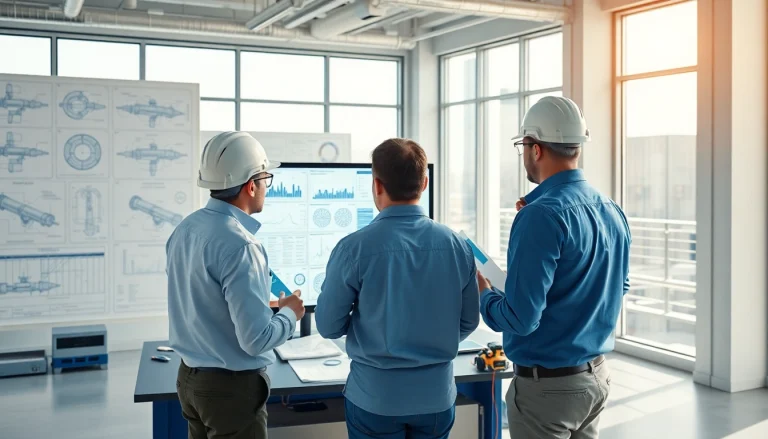 Piping stress Analysis Company professionals examining data in a modern engineering office.