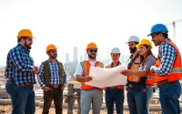 Southern California contractors association members collaborating on a construction project.