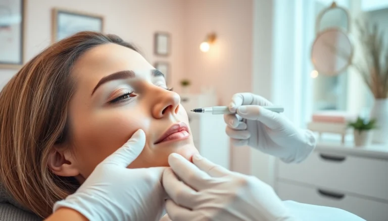 Patient receiving Botox-Zürich treatment from an expert specialist in a serene clinic setting.