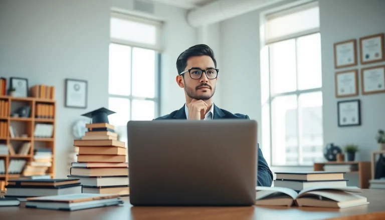 Learn how to buy MBA degree with a professional in a modern office setting.