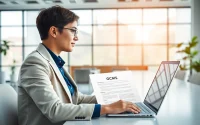 Get GCMS notes with a professional reviewing documents in a bright office.