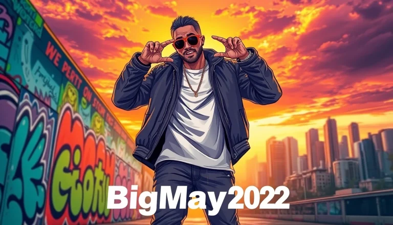Showcasing BigMay202 songs, the vibrant album artwork features the artist in an urban setting.
