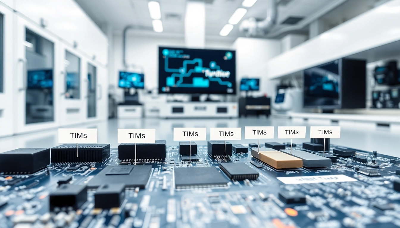 Showcasing thermal management materials on a circuit board to demonstrate effective heat dissipation.
