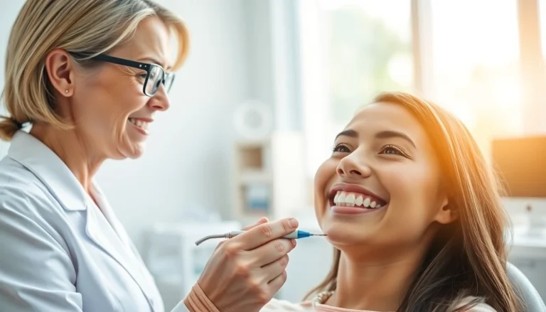 Orthodontic near me: Patient consultation with a caring orthodontist in a modern clinic.