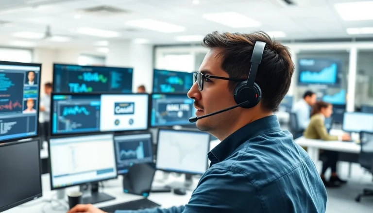 Edmonton IT support technician assisting in a collaborative office setting.