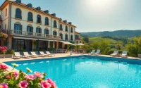 Experience the elegance of European Pesach hotels with stunning architecture and lush surroundings.