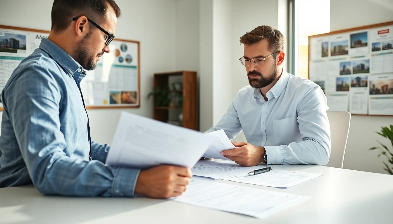 Contractor studying DAS 140 forms on a desk, emphasizing compliance and project planning.