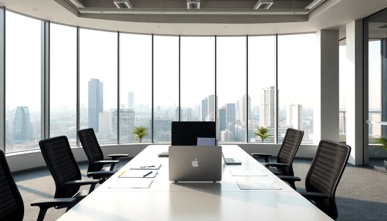 Find modern office space for rent in Bangalore with a stunning city view and ergonomic setup.