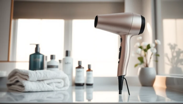 Using the laifen hair dryer to achieve salon-quality results in a cozy bathroom setting.