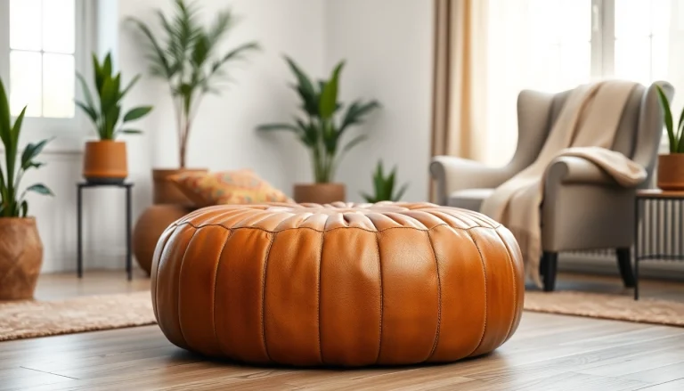 Enhance your space with Moroccan leather poufs from http://labboho.com/collections/leather-poufs-ottomans, showcasing artisanal craftsmanship.