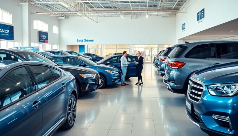 Find Used Vehicles with a diverse range of cars in a professional dealership showroom setting.