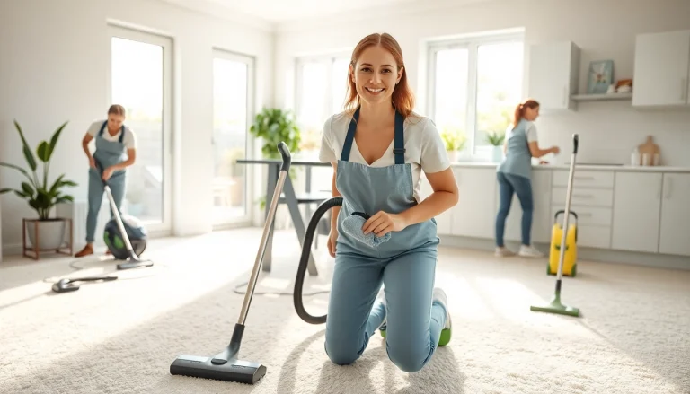 Bond cleaning Logan service team performing thorough cleaning in a bright home setting.