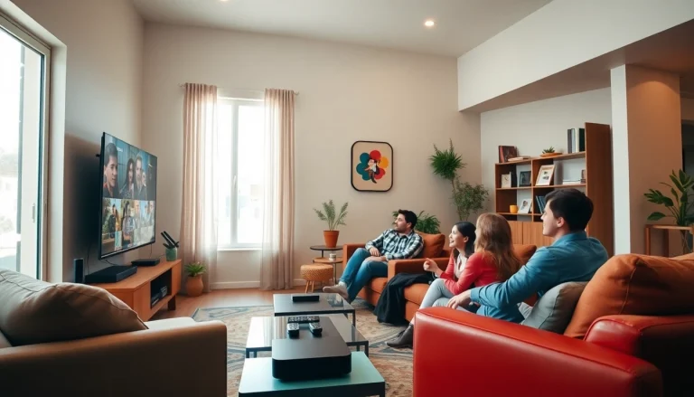 Explore IPTV Subscription options in a modern living room setup with streaming devices.