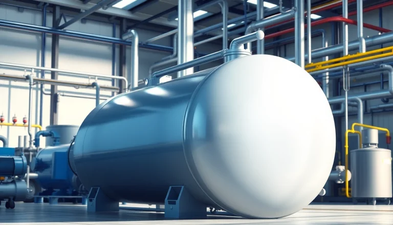 View a high-quality Compressed Air Receiver positioned in an industrial setting, showcasing its critical role.