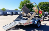 Explore Bri-Mar trailers for sale near me in a vibrant inventory yard showcasing various models.