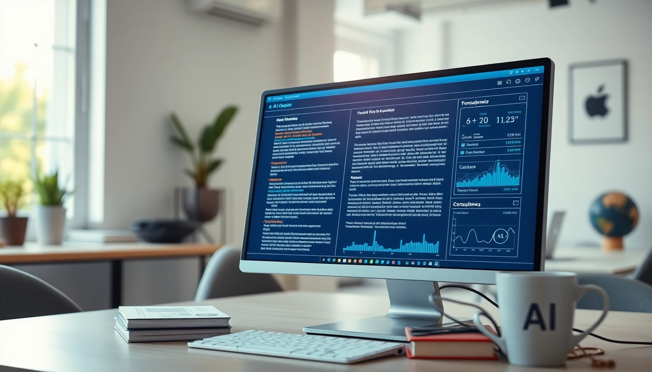AI checker interface analyzing text, showcasing advanced detection features and tools.