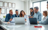 Enhance document verification efficacy with a collaborative team in a professional office.