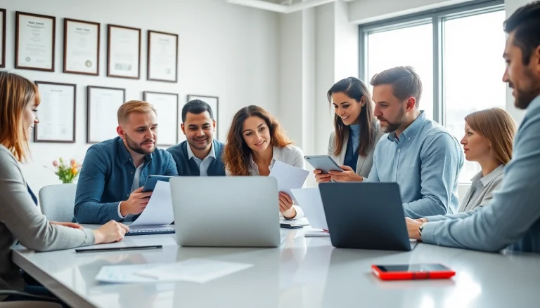 Enhance document verification efficacy with a collaborative team in a professional office.